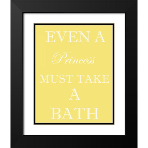 PRINCESS MUST BATHE Black Modern Wood Framed Art Print with Double Matting by Greene, Taylor