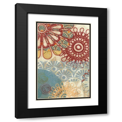 FLORA TRANCE VI Black Modern Wood Framed Art Print with Double Matting by Greene, Taylor
