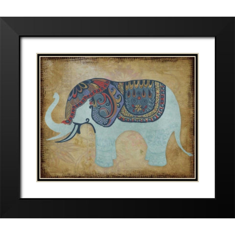 ELEGANT PACHYDERM Black Modern Wood Framed Art Print with Double Matting by Greene, Taylor