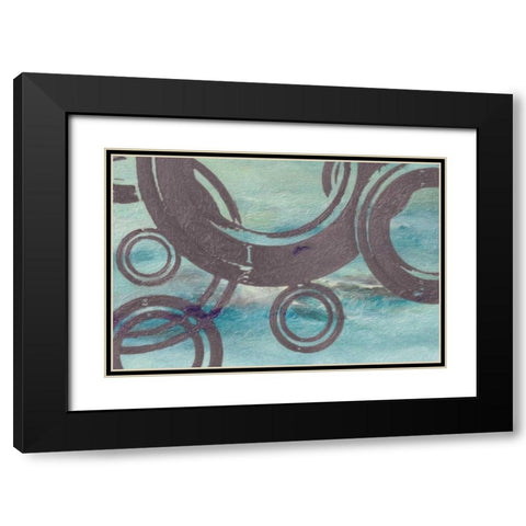 Cement Rings Black Modern Wood Framed Art Print with Double Matting by Greene, Taylor