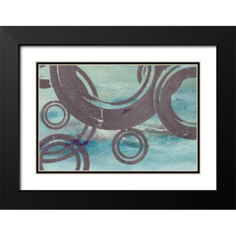 Cement Rings Black Modern Wood Framed Art Print with Double Matting by Greene, Taylor