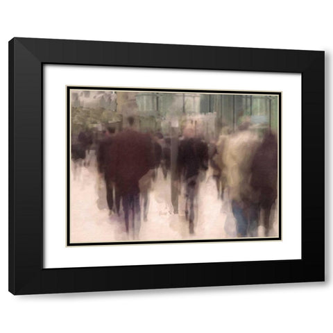 City Life Black Modern Wood Framed Art Print with Double Matting by Greene, Taylor