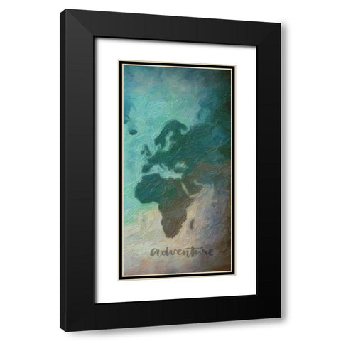 Destinations 3 Black Modern Wood Framed Art Print with Double Matting by Greene, Taylor