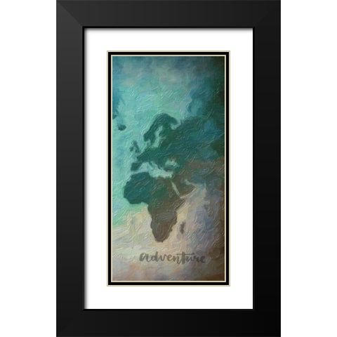 Destinations 3 Black Modern Wood Framed Art Print with Double Matting by Greene, Taylor