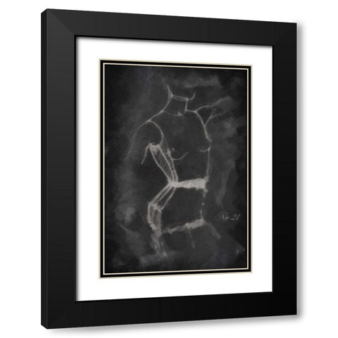Model Sketch 21 Black Modern Wood Framed Art Print with Double Matting by Greene, Taylor