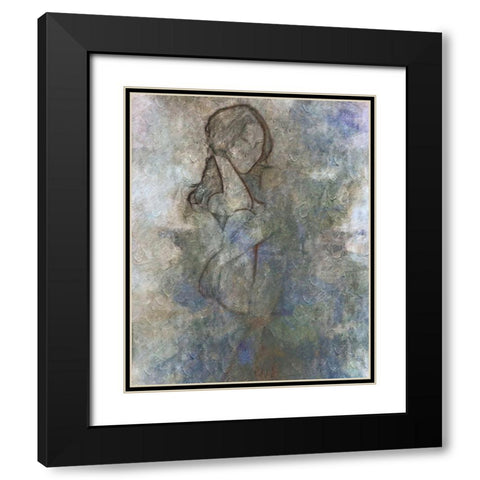 Girl Black Modern Wood Framed Art Print with Double Matting by Greene, Taylor