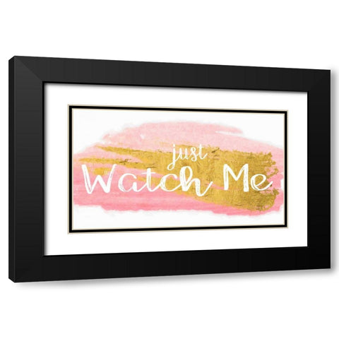 Watch Me Black Modern Wood Framed Art Print with Double Matting by Greene, Taylor