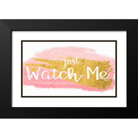 Watch Me Black Modern Wood Framed Art Print with Double Matting by Greene, Taylor