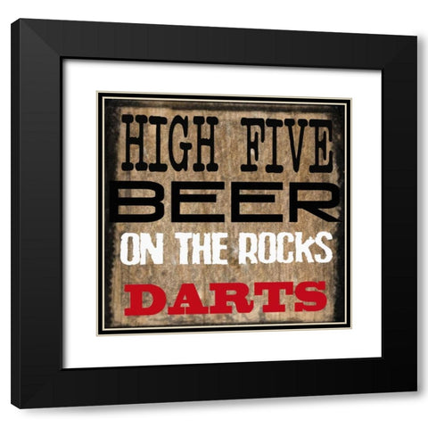 Mancave 6 Black Modern Wood Framed Art Print with Double Matting by Greene, Taylor