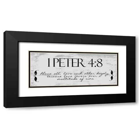 ABOVE ALL Black Modern Wood Framed Art Print with Double Matting by Greene, Taylor