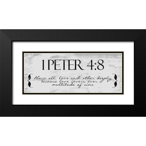 ABOVE ALL Black Modern Wood Framed Art Print with Double Matting by Greene, Taylor