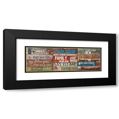 Rustic Rules A Black Modern Wood Framed Art Print with Double Matting by Greene, Taylor