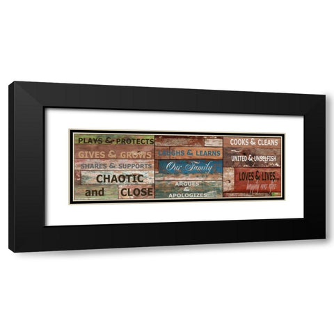 Rustic Rules B Black Modern Wood Framed Art Print with Double Matting by Greene, Taylor