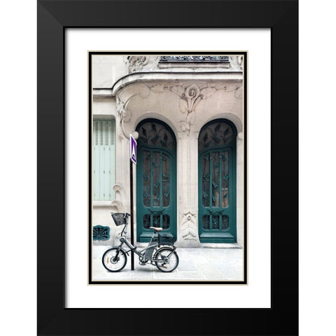 Art Nouveau Door Black Modern Wood Framed Art Print with Double Matting by Telik, Tracey