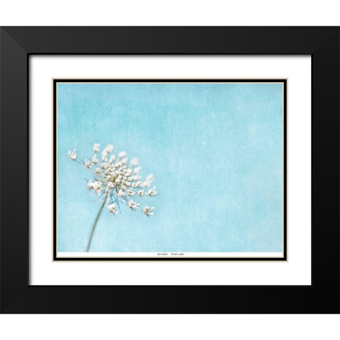 Lace Texture Black Modern Wood Framed Art Print with Double Matting by Telik, Tracey