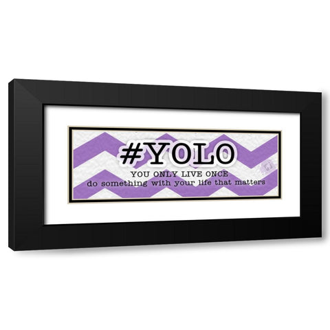YOLO Instaquote Black Modern Wood Framed Art Print with Double Matting by Pazan, Tony