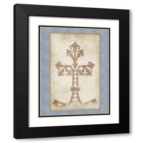 Cross Black Modern Wood Framed Art Print with Double Matting by Pazan, Tony