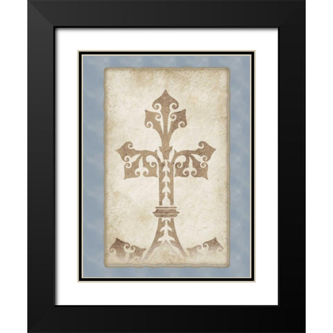 Cross Black Modern Wood Framed Art Print with Double Matting by Pazan, Tony