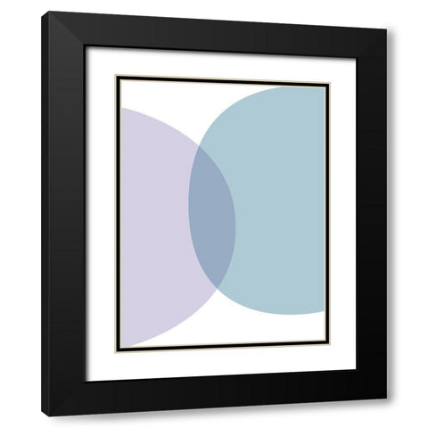 MidCentury Teal Purple 8 Black Modern Wood Framed Art Print with Double Matting by Urban Epiphany