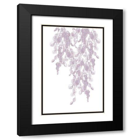 Weeping Willow Mauve Splash 1 Black Modern Wood Framed Art Print with Double Matting by Urban Epiphany