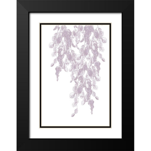 Weeping Willow Mauve Splash 1 Black Modern Wood Framed Art Print with Double Matting by Urban Epiphany