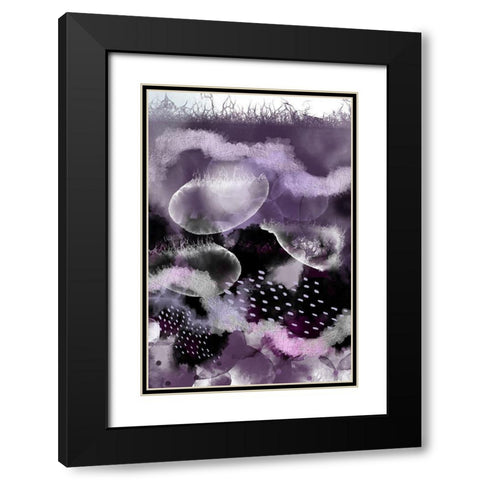 Evolving Ocean_Purple Black Modern Wood Framed Art Print with Double Matting by Urban Epiphany