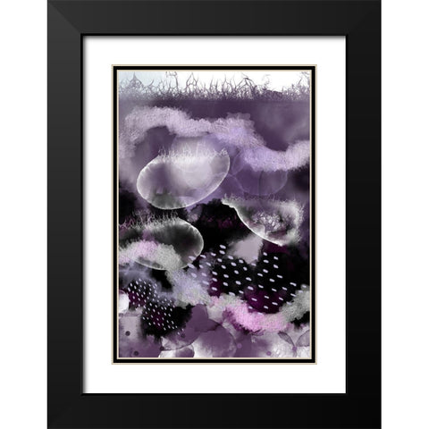 Evolving Ocean_Purple Black Modern Wood Framed Art Print with Double Matting by Urban Epiphany
