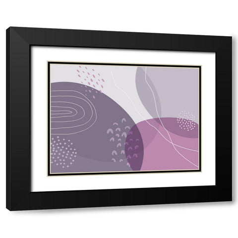 Enlightened Abstract 4 Black Modern Wood Framed Art Print with Double Matting by Urban Epiphany