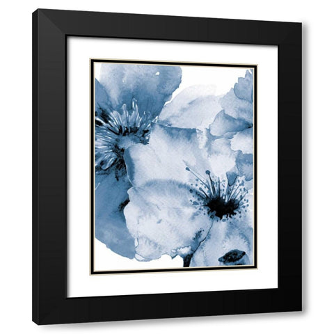Raining Flowers 2 Black Modern Wood Framed Art Print with Double Matting by Brown, Victoria