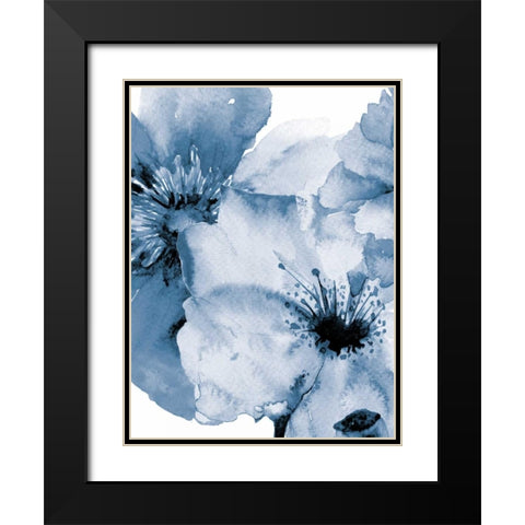 Raining Flowers 2 Black Modern Wood Framed Art Print with Double Matting by Brown, Victoria