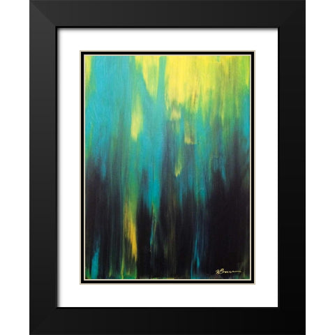 Northern Lights Black Modern Wood Framed Art Print with Double Matting by Brown, Victoria