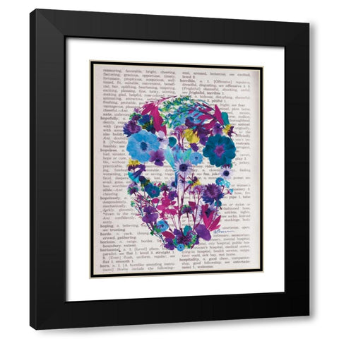 Skull 1 Black Modern Wood Framed Art Print with Double Matting by Brown, Victoria