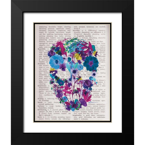 Skull 1 Black Modern Wood Framed Art Print with Double Matting by Brown, Victoria