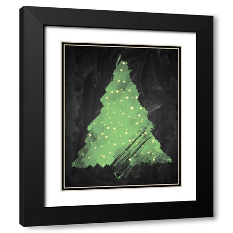Chalkboard Tree 2 Black Modern Wood Framed Art Print with Double Matting by Brown,Victoria