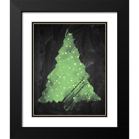 Chalkboard Tree 2 Black Modern Wood Framed Art Print with Double Matting by Brown,Victoria