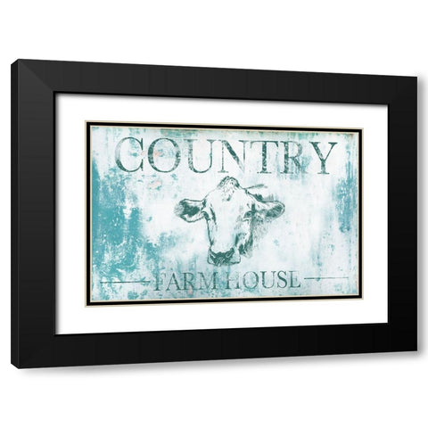 Farm House Black Modern Wood Framed Art Print with Double Matting by Brown, Victoria