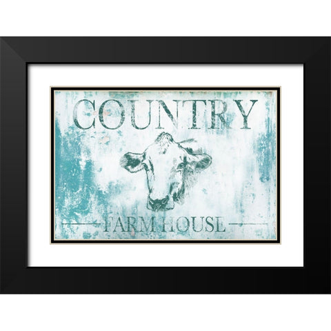 Farm House Black Modern Wood Framed Art Print with Double Matting by Brown, Victoria