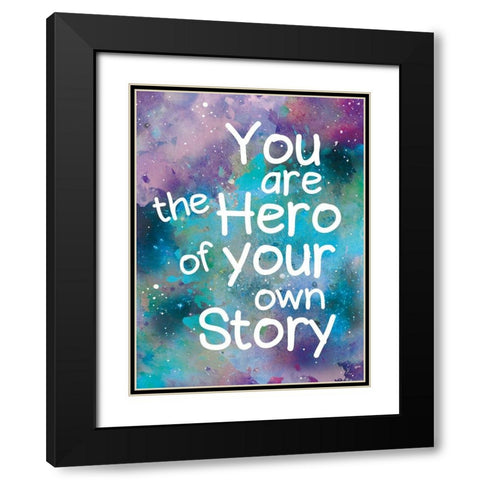 Galaxy Hero Black Modern Wood Framed Art Print with Double Matting by Brown, Victoria