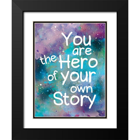 Galaxy Hero Black Modern Wood Framed Art Print with Double Matting by Brown, Victoria