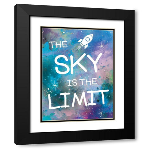 Galaxy Sky Black Modern Wood Framed Art Print with Double Matting by Brown, Victoria