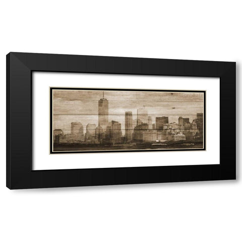 Urban Newyork Black Modern Wood Framed Art Print with Double Matting by Unknown
