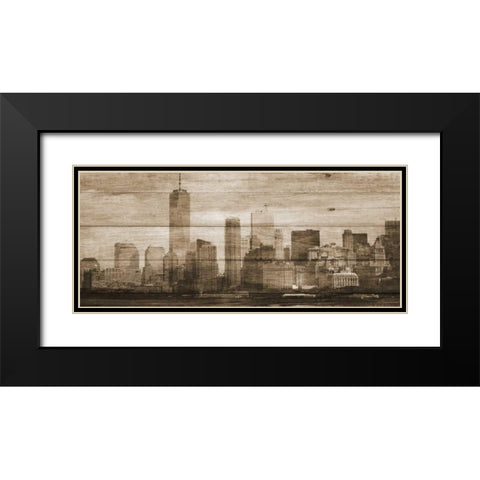 Urban Newyork Black Modern Wood Framed Art Print with Double Matting by Unknown