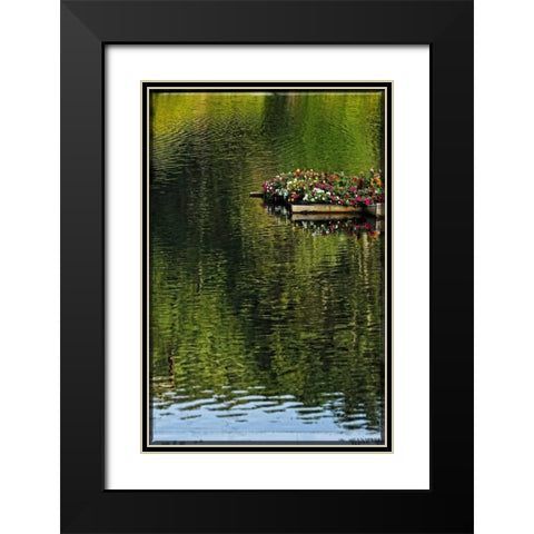 A Floating Garden Black Modern Wood Framed Art Print with Double Matting by Foschino, Suzanne