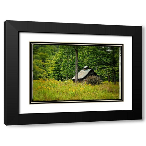 Country Barn 1 Black Modern Wood Framed Art Print with Double Matting by Foschino, Suzanne