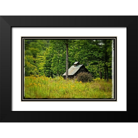 Country Barn 1 Black Modern Wood Framed Art Print with Double Matting by Foschino, Suzanne