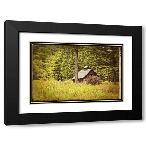 Country Barn 1 Vintage Black Modern Wood Framed Art Print with Double Matting by Foschino, Suzanne
