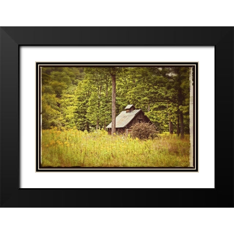 Country Barn 1 Vintage Black Modern Wood Framed Art Print with Double Matting by Foschino, Suzanne