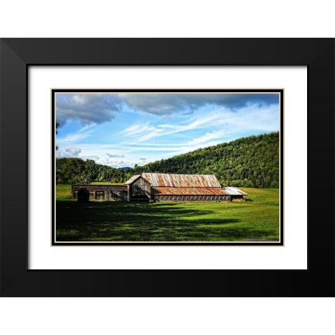 Country Barn 3 Black Modern Wood Framed Art Print with Double Matting by Foschino, Suzanne