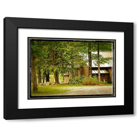 Vintage Country Woods Home Black Modern Wood Framed Art Print with Double Matting by Foschino, Suzanne