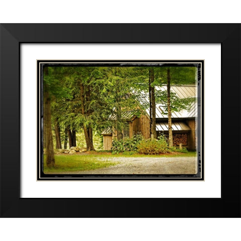 Vintage Country Woods Home Black Modern Wood Framed Art Print with Double Matting by Foschino, Suzanne